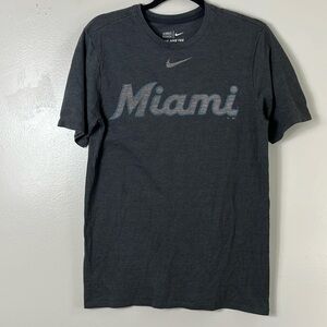 Nike Miami Baseball Gray MLB Tee Shirt Athletic Short Sleeve Men’s M